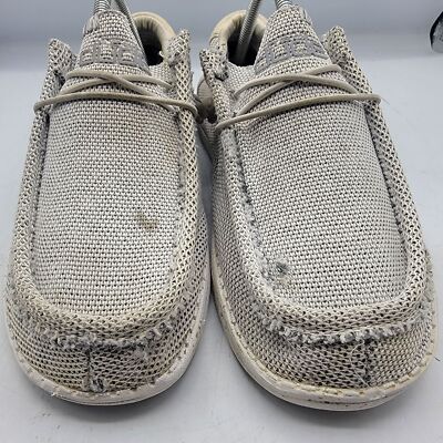 Hey Dude Wally Sox Stone Mens 10 White Comfort Lightweight  display picture 2