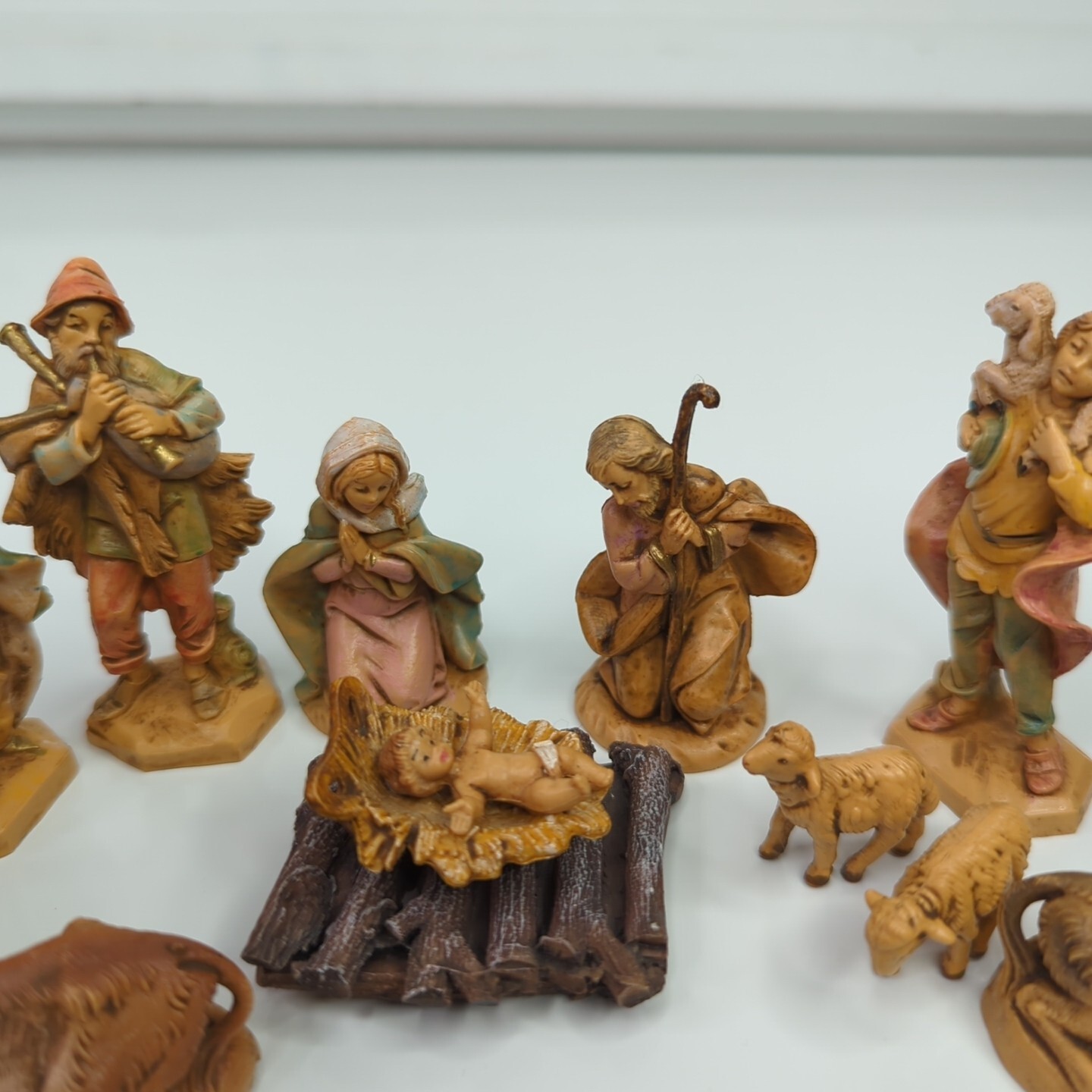 Vintage Fontanini 1989 14 Piece Nativity Set Mary Joseph Baby Jesus