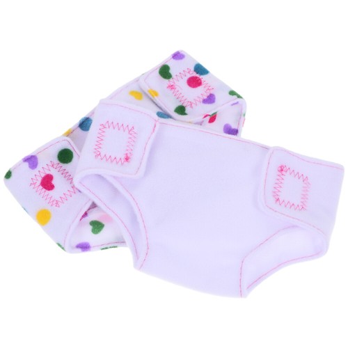 2 Pcs Caleçons Réutilisables Poupée Couches économies Tissu Jouets Bébé Enfant Vêtements