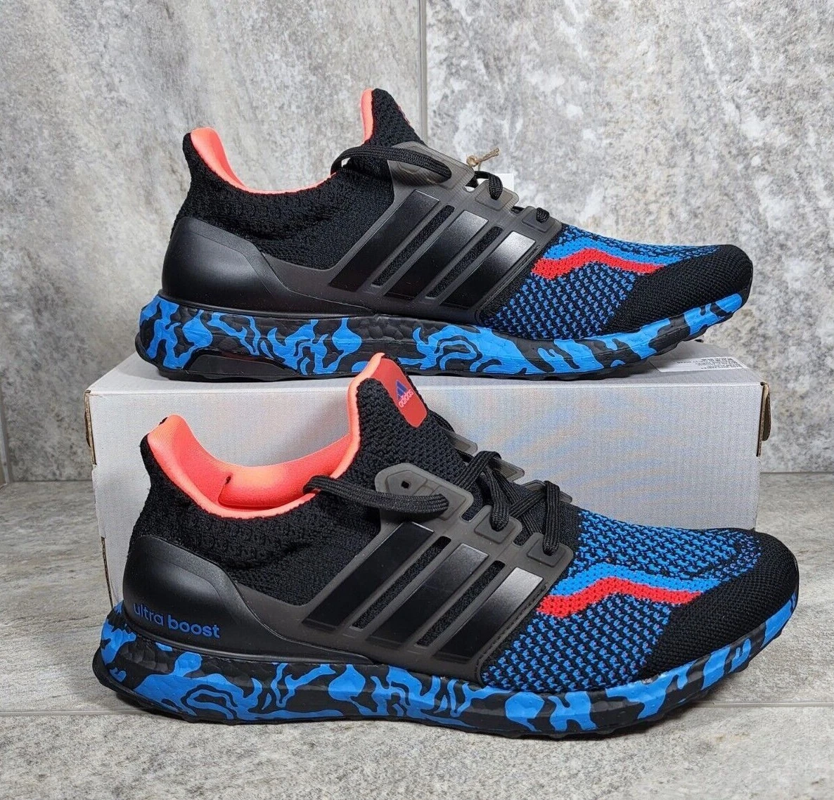 Tomar medicina comentario Punto adidas Ultraboost 5.0 DNA Men&#039;s Dye Pack Black Blue Red Running Shoes  NEW GZ1540 | eBay