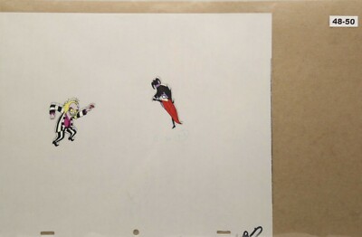 Beetlejuice Original Production Drawing And Cel 48-50 Used Cond.