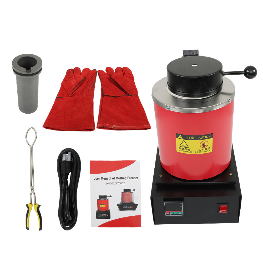 2KG Metal Melting Furnace For Gold Silver Digital Electric Melting