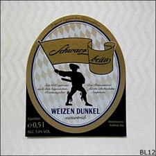 Schwarzbrau Weizen Dunkel Beer Label (BL12)