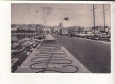 0522 - TRAVEL POSTCARD 06.01.59, LA SPEZIA PANORAMA DEL PIER ITALY  