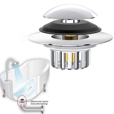 Einfach zu bedienender Messing Popup Abflussstopfen f??r Badezimmer Waschbecken