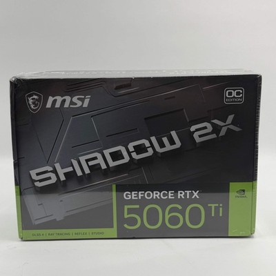 New MSI GeForce RTX 5060 Ti SHADOW 2X OC 8GB GDDR7 Graphics Card 602-V536-023