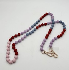 A New Day Beaded Accessory Crossbody Phone Strap Blue Red 52" New