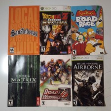 Lot of 6 Sony PlayStation 2 Xbox 360 Video Game Instruction Manuals Inserts
