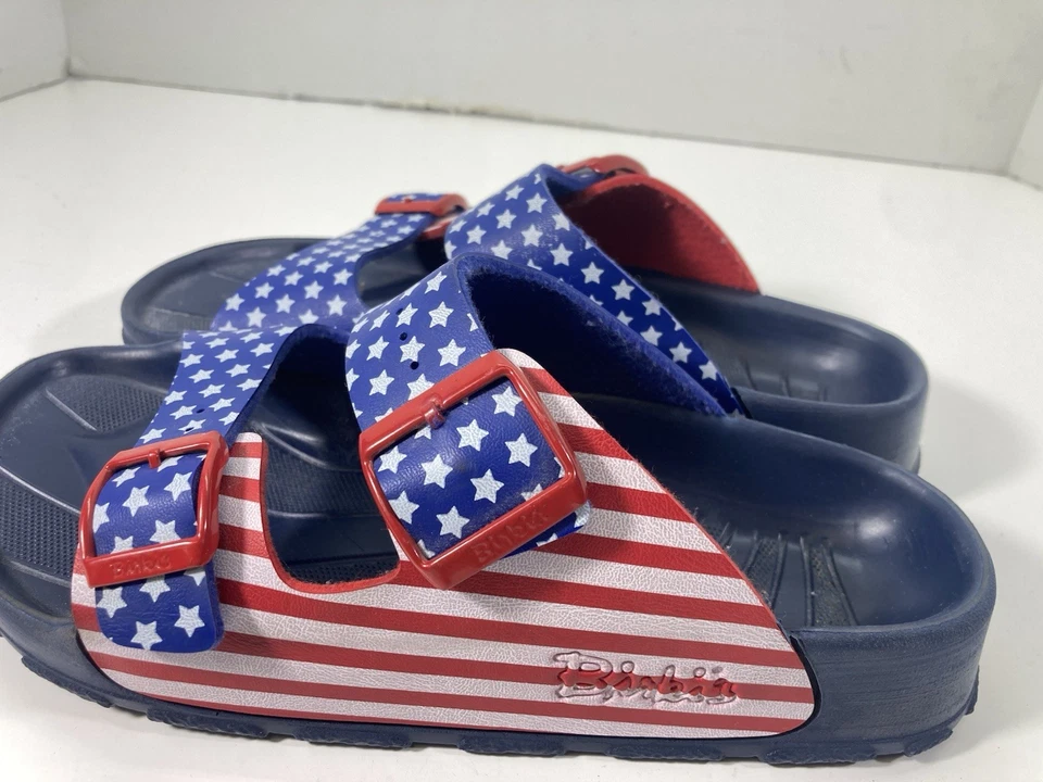 Birkenstock Birkis Arizona Estrellas Rayas Sandalias Zapatos Mujer EE. UU. 9 UE 39 Azul Foto 3 de 4