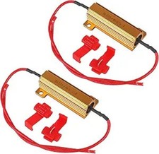 2Pcs 50W 6Ohm Load Resistor Turn Signal Blink LED Fi Color: 2pcs 50W 6Ohm-gold