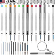 13 Pieces Jewelers Screwdriver Set Micro Precision Watchmaker Silver