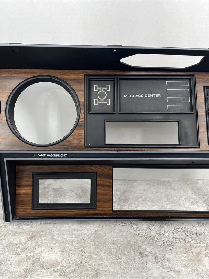 1981-1993 Dodge D150 D250 D350 Ramcharger Cluster Bezel Trim Panel Wood No Vents - Image 4 of 4