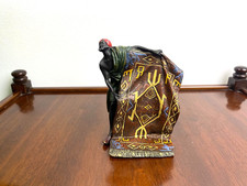 Farbige Bronze Skulptur Vienna Araber mit Teppich after Franz Bergman
