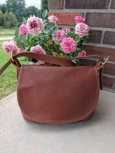 レディース 美品 OLD COACH フレッチャーバッグ フラップ レザー USA 4150