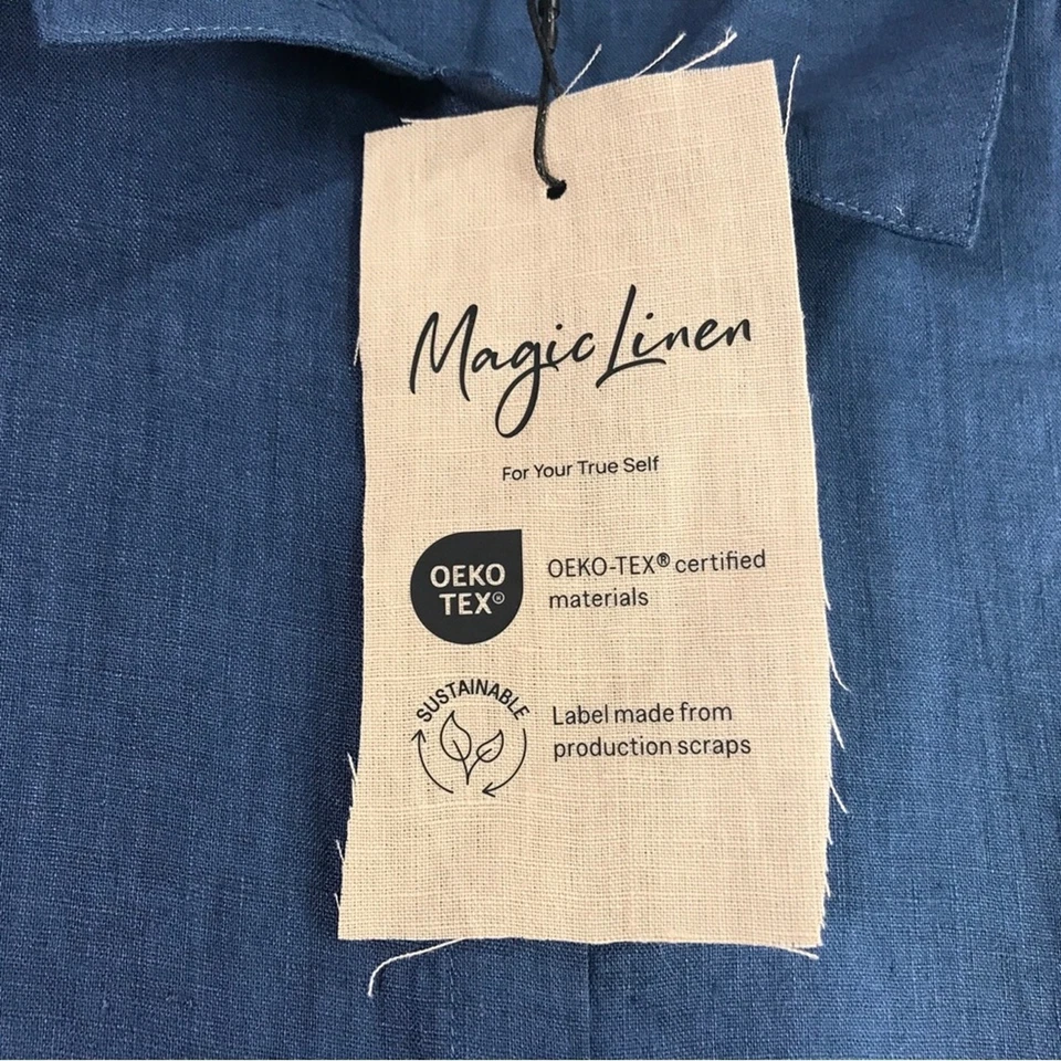 Pijama Magic Linen Aveiro 2 peças Stet, feminino tamanho G - Azul - Imagem 4 de 4