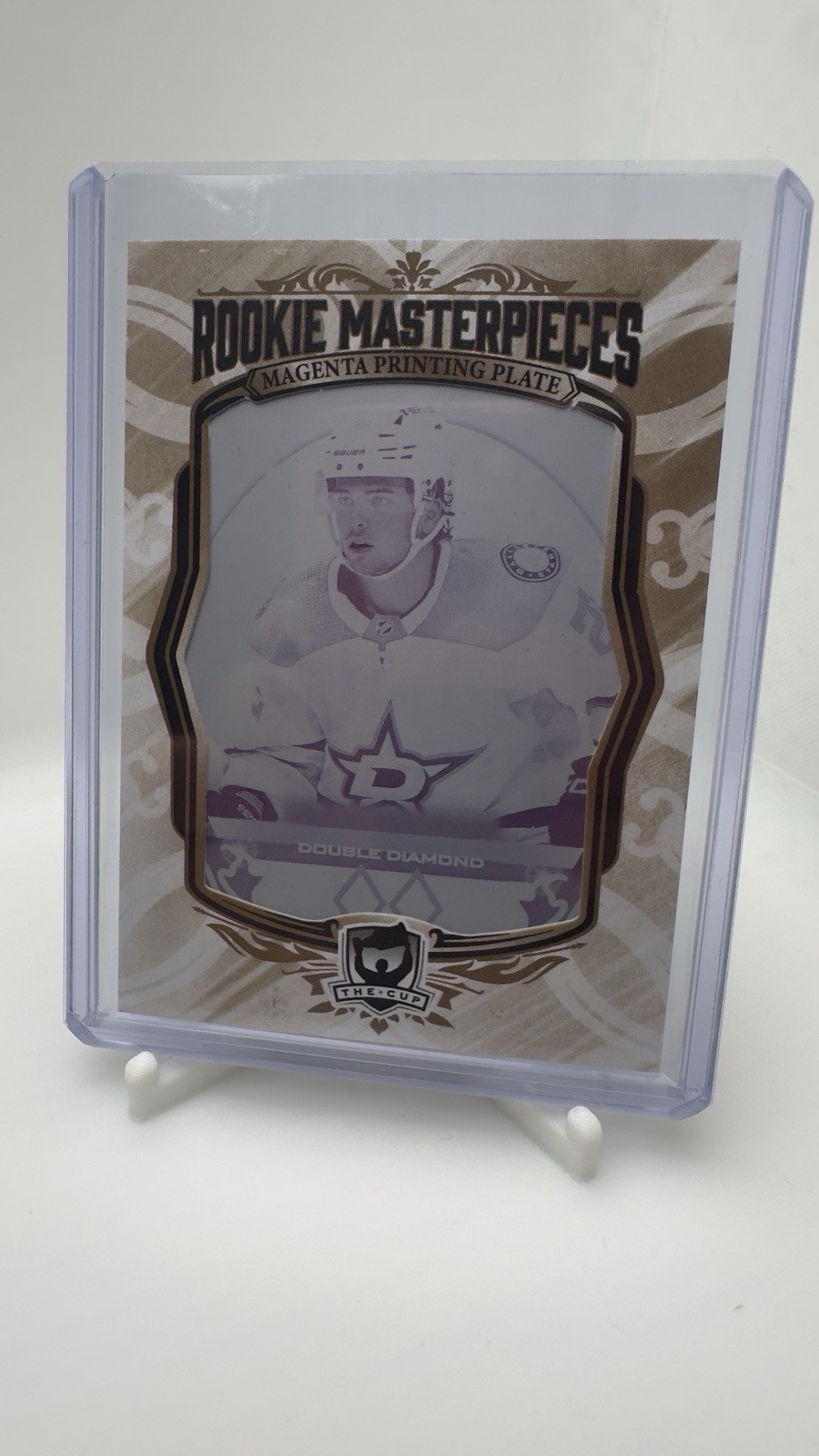 Mavrik Bourque #BDR-MB 2024-25 Upper Deck The Cup Hockey Rookie Masterpiece Printing Plates - Black Diamond Relic Rookies Double