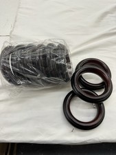 3 Inch Mahogany Rings For Wood Pole Window Drapes - Pack Of 10