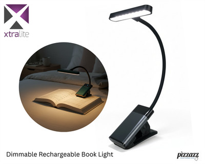 USB Rechargeable Book Light Clip On LED Reading Light Adjustable Brightness