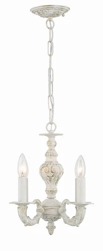 Sutton 13 1/2" Wide Antique White and Gold Chandelier - Picture 5 of 8