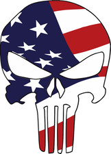 American Flag Punisher Skull Distressed Usa Military Super Hero Decal Sticker American Flag Punisher Skull Distressed Usa Military Super Hero Decal Sticker