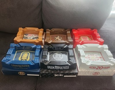 New Drew Estate 6 Stadium Cigar Ashtray Assortment