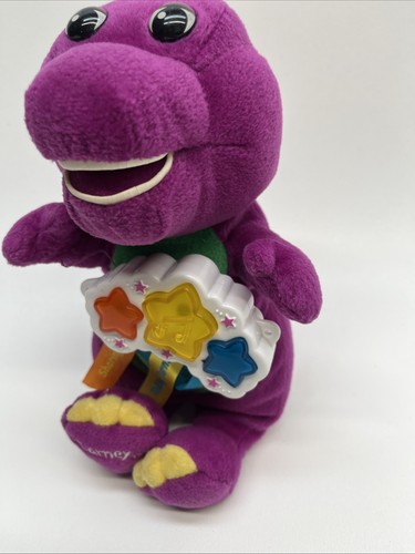 TESTED 2002 Barney the Dinosaur Best Manners Singing Plush Toy Light Sound WORKS - Picture 4 of 8