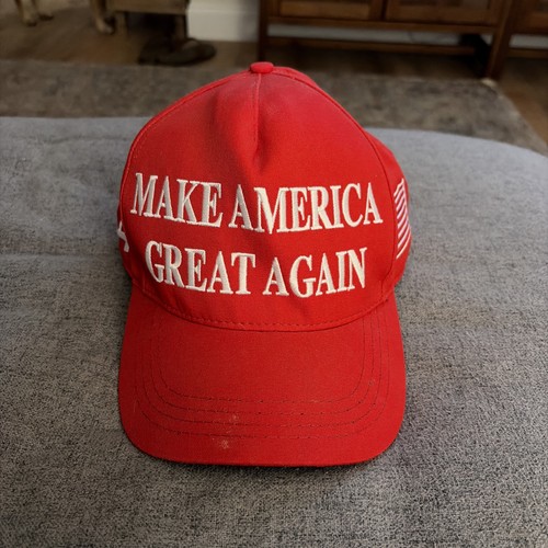 Official 45-47 MAGA Hat by Cali-Fame. Red/White Made in USA Trump 2024
