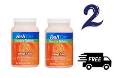 ReliOn Glucose Tablets, Orange Flavor, 50 Count, Pack of 2