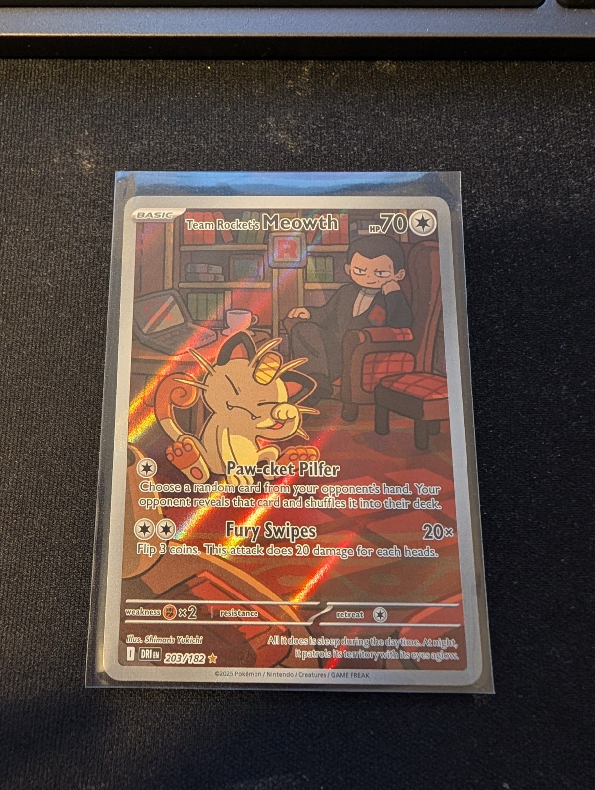 Team Rocket's Meowth 2025 Scarlet & Violet: Destined Rivals #203