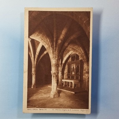 Mallorca Spanien Postkarte um 1920 Palma St. Lorenzo Kirche Krypta