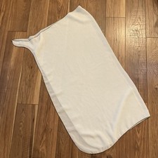 Beach Cabana White W/ Rainbow Trim Sarong Wrap Cover-Up One Size Fits Most