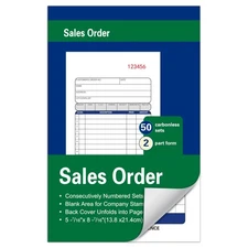 Large Receipt Book,5-7/16 x 8-7/16 Inches,Carbonless Paper,2-Part Duplicate C...
