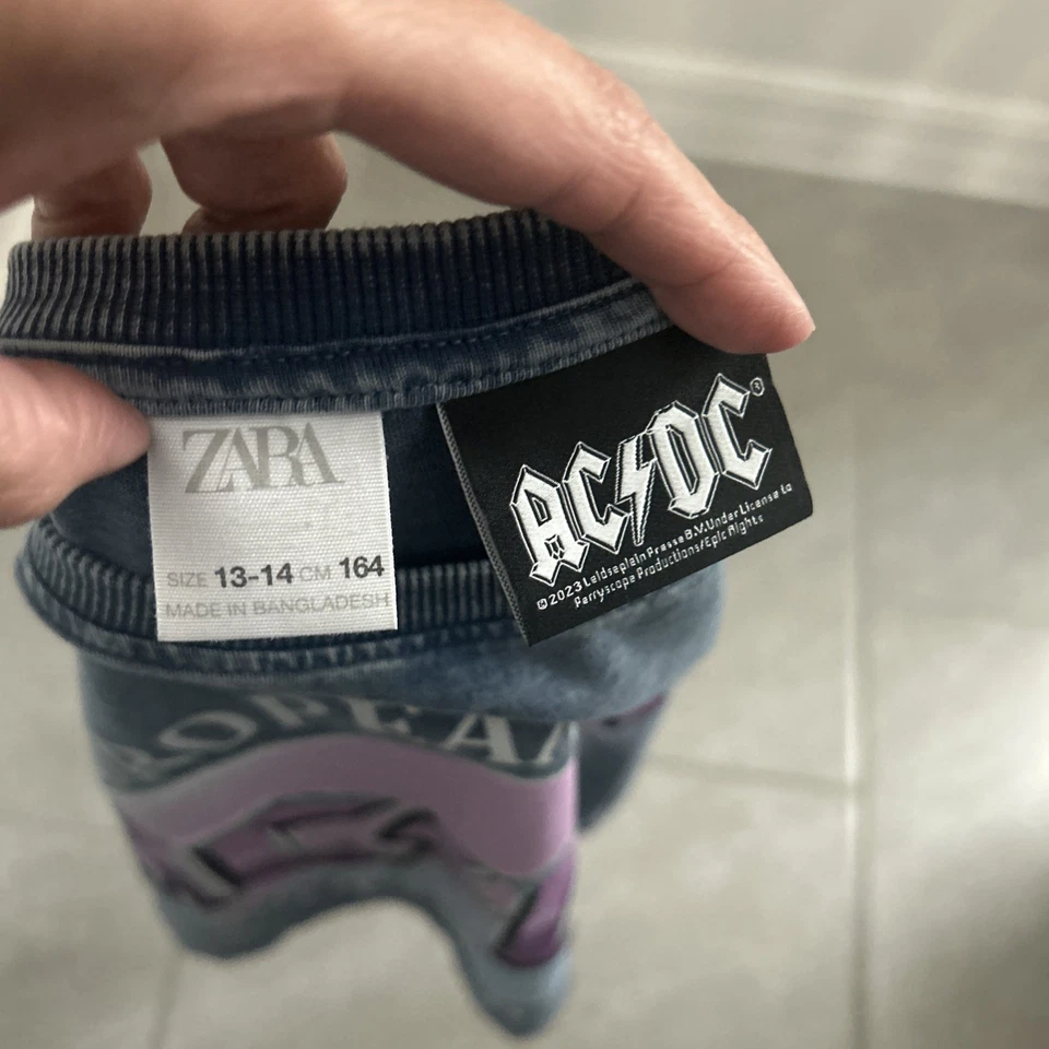 Camiseta Zara Niñas Talla 13/14 Azul Usada Excelente Estado 100% Algodón Foto 2 de 4