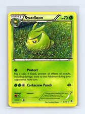 Swadloon 6/119 Uncommon Phantom Forces Pokemon Card Moderately Played