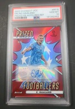 Erling Haaland 2022 Finest UCC Prized Footballers Autograph Red Refractor PSA 10