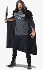 Black Wolf Clan Warrior Cape - Medieval - Costume - One Size