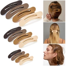 Large Duck Billed Flat Hair Clips, 12 Pack Alligator Hair Clips Flat Brown