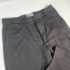 Dockers Mens Straight Fit Flat Front Dark Gray Pants Size 31 x 30