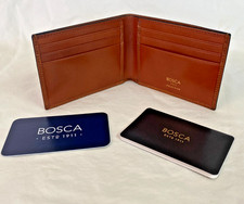 Bosca Old Leather Italia Small Bifold Wallet Amber 81-727 MSRP 169 NWOT