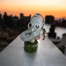 Vintage Children Gas Mask Collectible Safety Equipment Old Rare Collectible