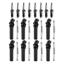 Denso 8 Standard Plugs & NGK Ignition Coil Boots Kit for E-250 Ecoline V8 SOHC