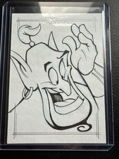 Marketplace image: 2026 Topps Chrome Disney - Genie 1/1 Disney Sketch Aladdin Artist Gary Shipman