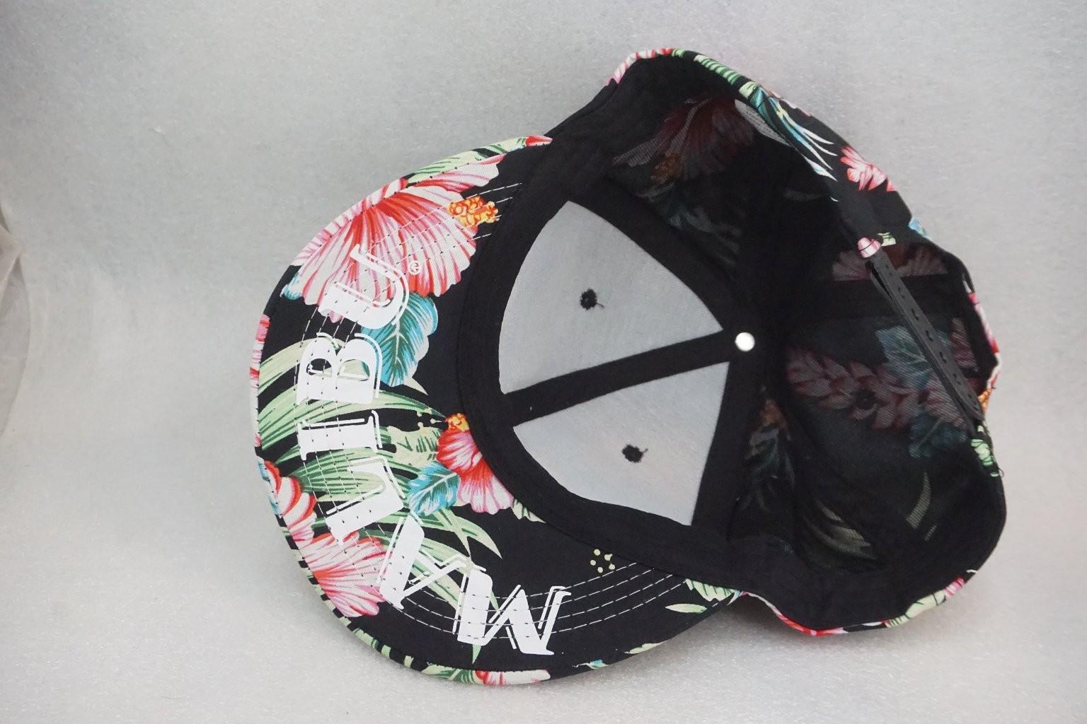 Malibu Snapback Baseball Cap Adjustable Black Flo… - image 6