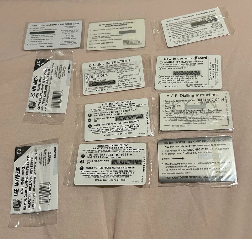 Joblot of  Prepaid Telephone Cards X 11 New And Sealed Collection - Image 2 of 2