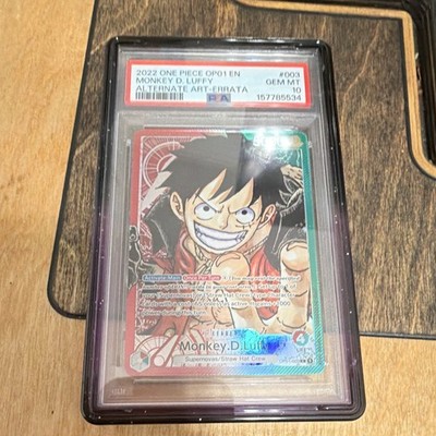 Bandai 2022 One Piece Romance Dawn Monkey D. Luffy OP01-003 Alt Art PSA 10