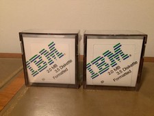 2 Boxes NEW SEALED Vintage IBM 2.0 MB 3.5 Diskette Floppy In Hard Shell-Retro