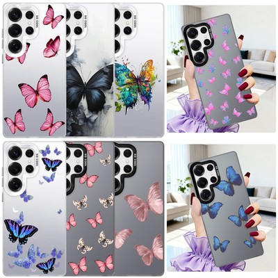IMD Laser Cover For Samsung Galaxy S26+ S25 S24 S23 Phone Case Butterfly Pattern