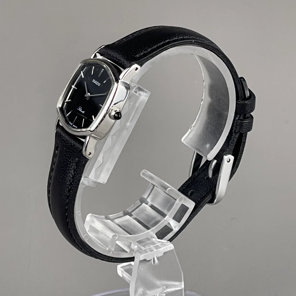 Reloj LADO de Lujo para Damas Esfera Negra Batería Nueva Correa de Cuero 133.9034.2 Foto 4 de 4