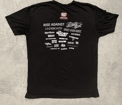 Heart Support Fest 2023 T Shirt Black XL Rise Against Silverstein Band Tour FL