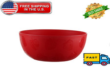 Mainstays 38 Ounce Red Round Plastic Cereal Bowl with Strawberries Etched Design